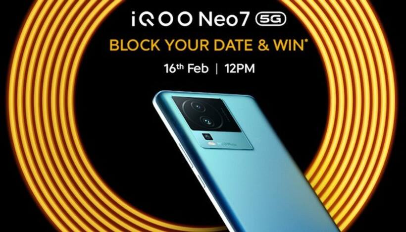iQOO Neo 7 to launch on February 16; Know its leaked features, price, other details