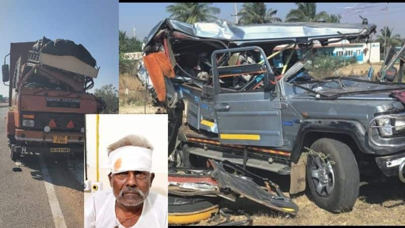 Lorry punches the tempo of Siddaramaiah fans Three seriously injured sat