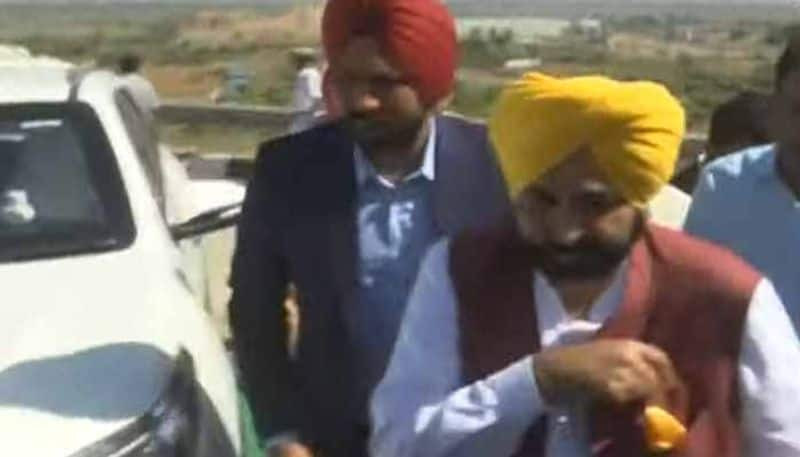 Punjab CM Bhagwant Singh Mann  Visits  kondapochamma sagar reservoir