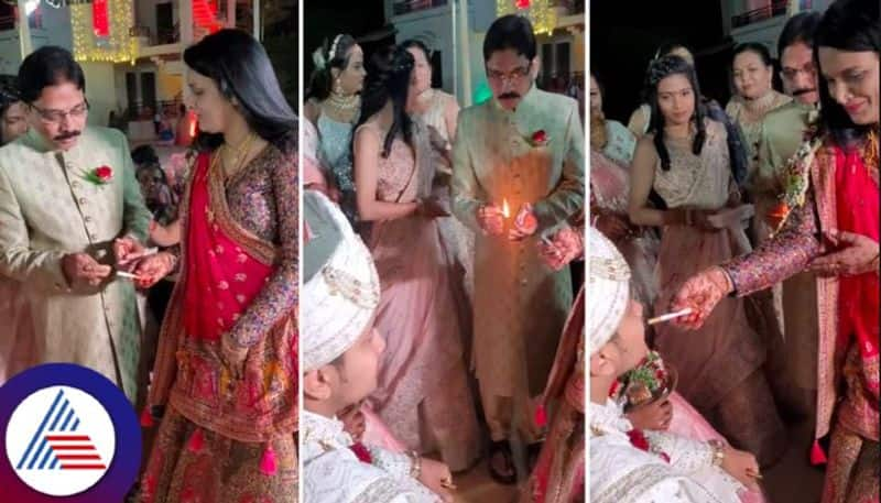 Groom welcomed with Cigarette and Paan by mother in law, viral video Vin