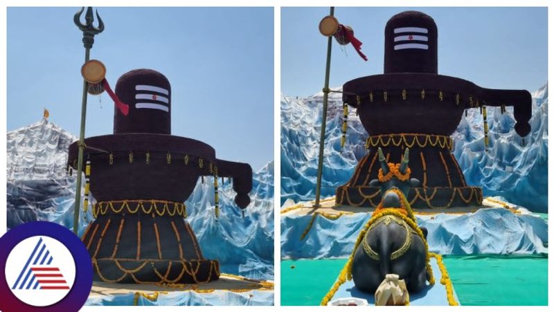 21 feet Shiva Linga main attraction this Shivaratri in mysuru Lalitha Mahal grounds gow