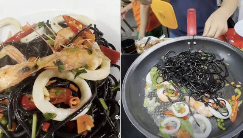 Thailand Unique Black Noodles Goes Viral, Internet Reacts