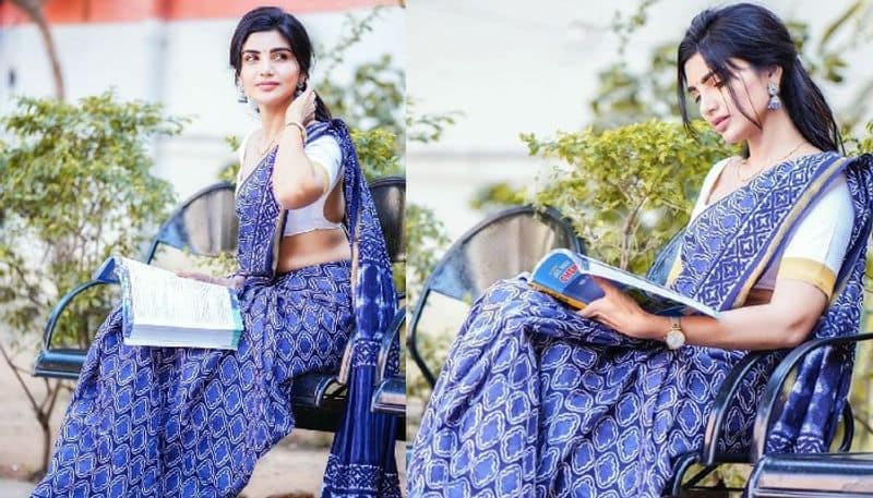 Jabardasth Varsha stunning Photshoot in saree wear