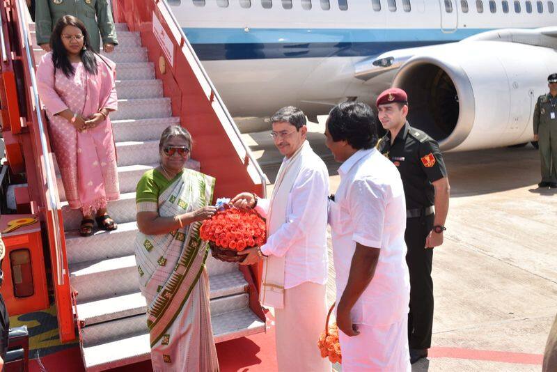 President Droupadi Murmu arrived tamil nadu for two days tour