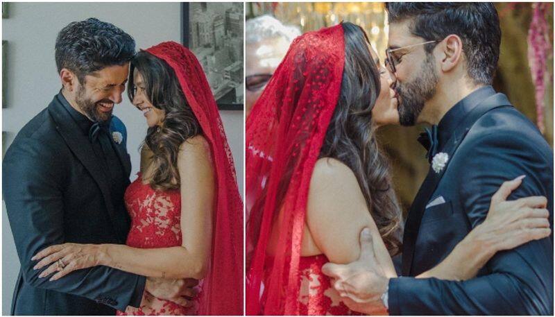 Farhan Akhtar Shares wedding photo with Shibani Dandekar to wish her on 1st anniversary sgk