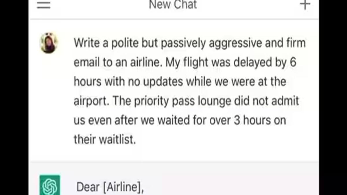 Woman Asks ChatGPT To Write Email