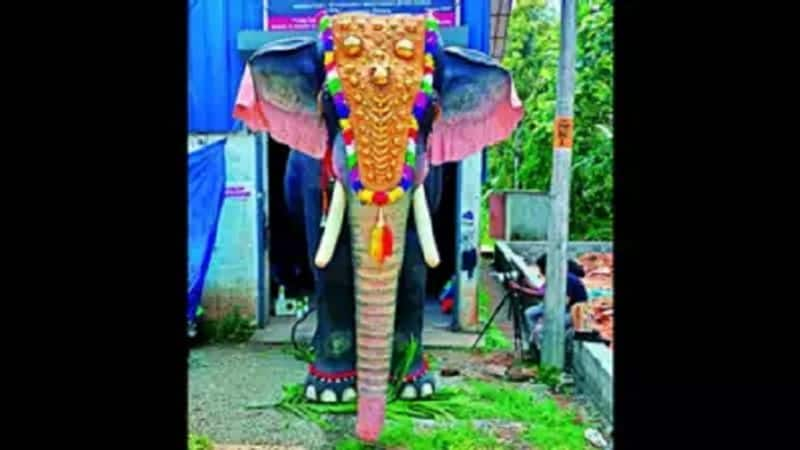 robot elephant to serve in kerala temple ash