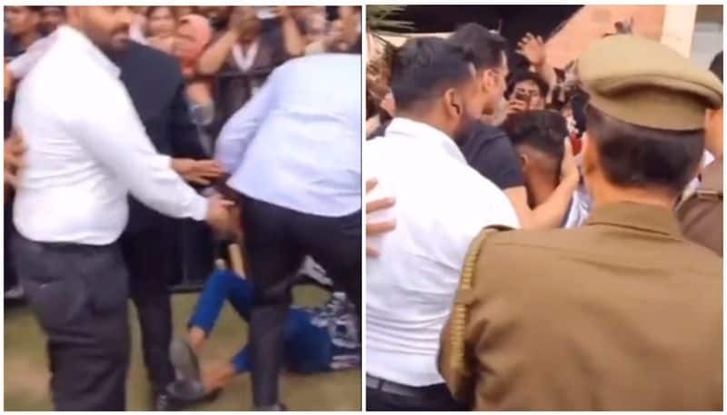 Akshay Kumar's bodyguards push fan to ground after he jumps barricade to greet him vvk