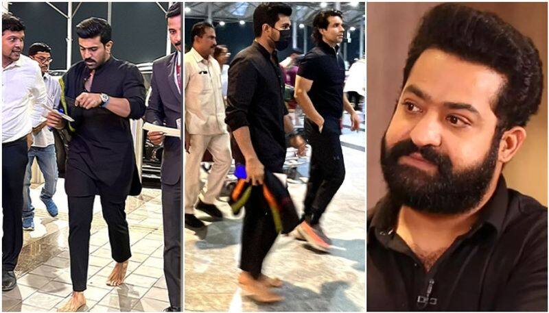 Ram Charan leaves for US bare foot ahead of Oscars 2023 sgk