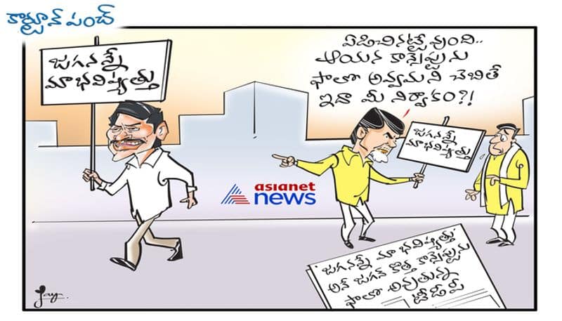 cartoon punch on TDP follows YSRCP concept	