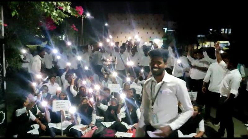 coimbatore government law college students protest against college management