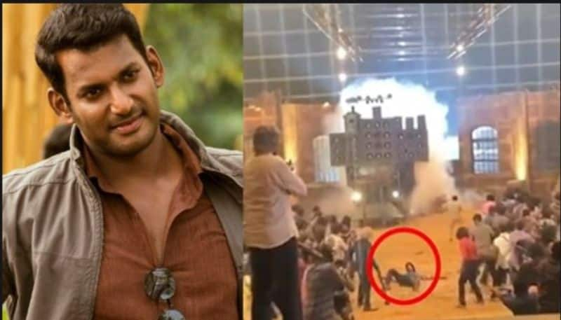 during mark antony shooting accident actor vishal escaped suh