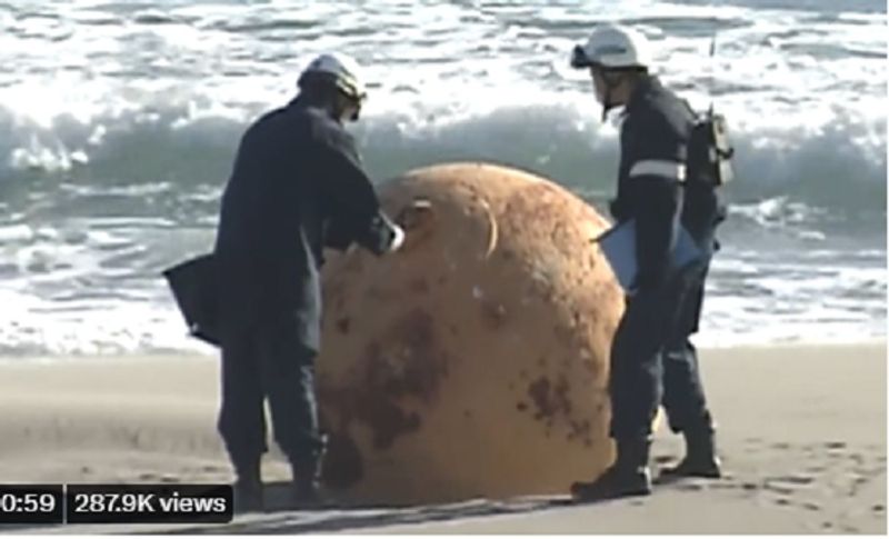 Japan shocked after it found mysterious metal ball in the Enshu beach akb