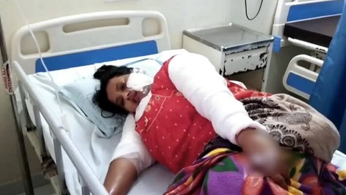 vaishali news attempt to burn newly married woman alive 