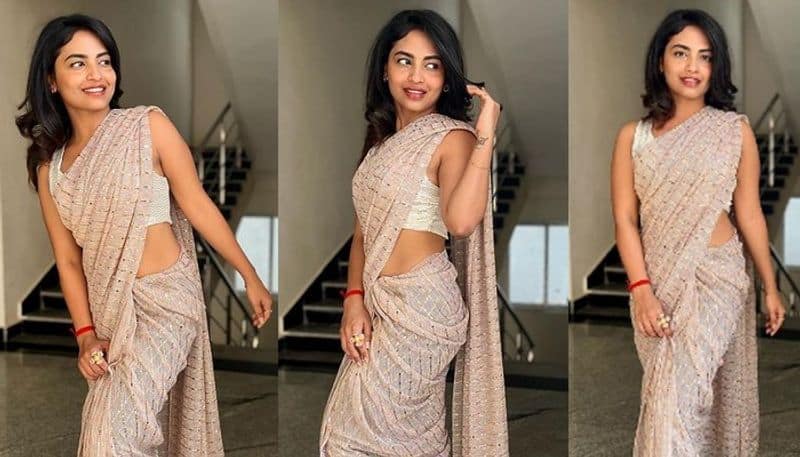 Bigg Boss Harika attract in saree with stunning stills