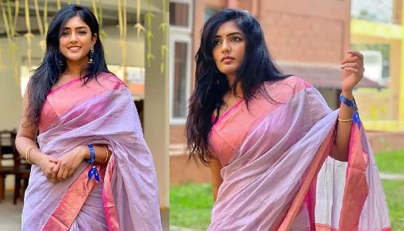 Actress Eesha Rebba beautiful looks in Saree wear