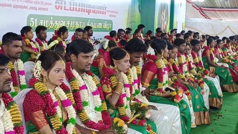 edappadi palaniswami held 51 pair grand marriage in madurai