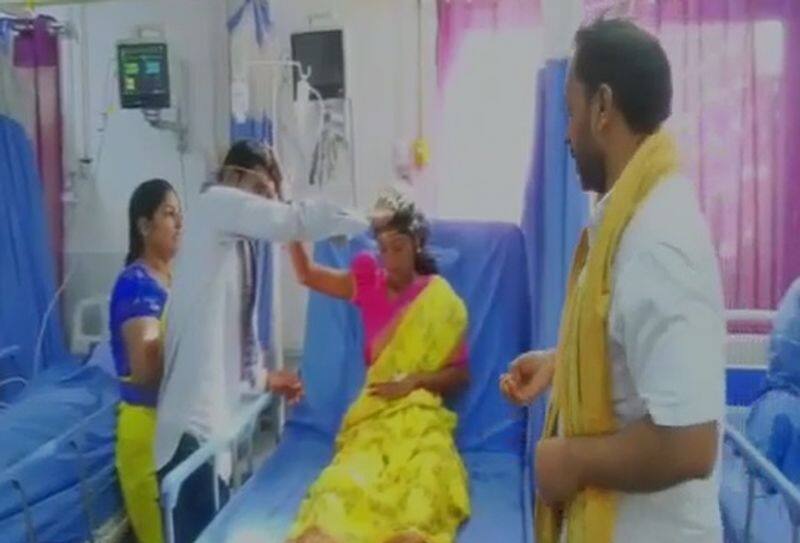 A wedding took place in the ICU of the hospital as the bride fell ill in Telangana