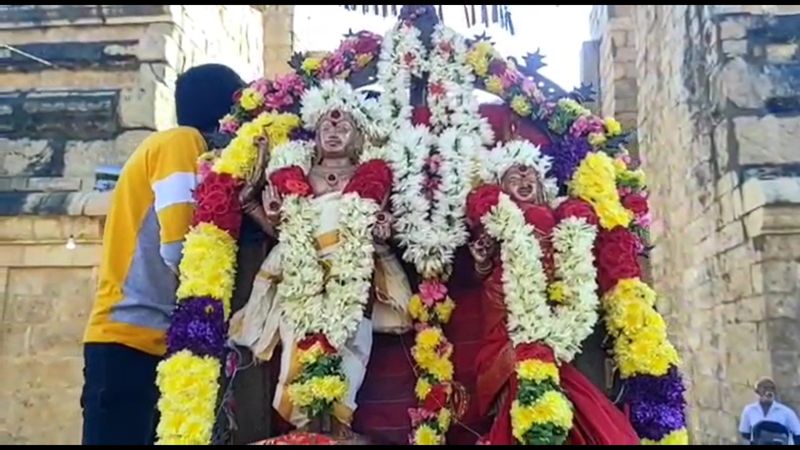 flag hoisting at Gangaikonda Cholapuram temple on the occasion of masi festival