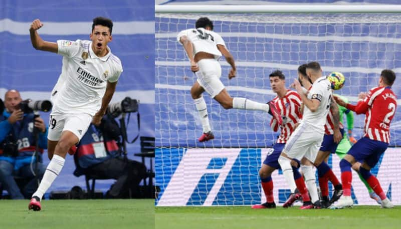 LaLiga 2022 23 Madrid derby 2023 Red card to Angel Correa but 18 year old Alvaro Rodriguez gave Real Madrid dramatic draw jje