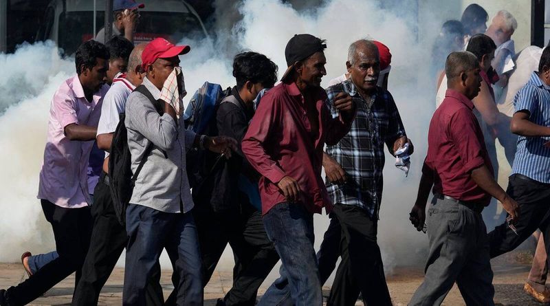 Sri Lanka police fire tear gas at election protest; 15 injured