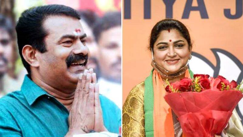 Seeman congratulated BJP national committee member kushboo