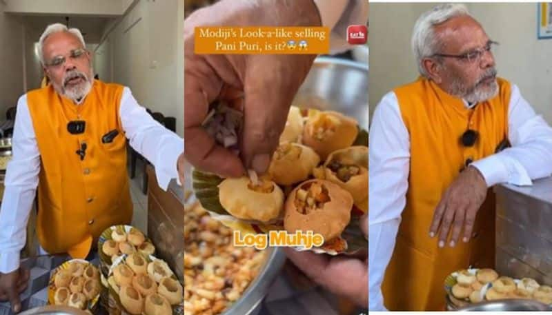 PM Modis doppelganger sells panipuri in Gujarat azn 