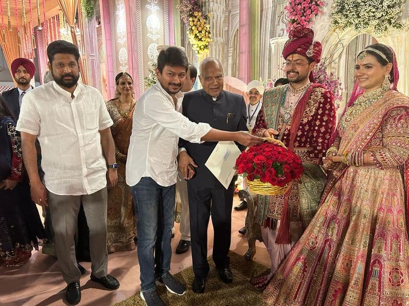 Udhayanidhi attended the wedding ceremony of Governor banwarilal grand daughter