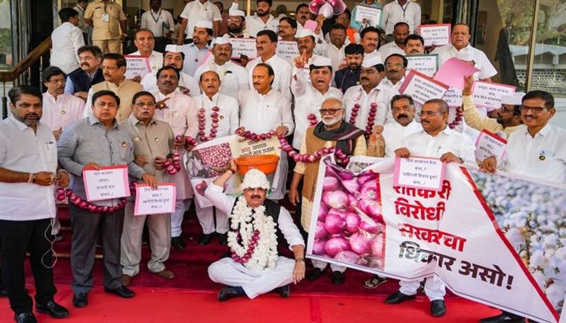 Maharashtra: Oppn leaders demand discussion over drop in onion prices, council adjourned for the day