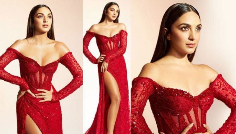 kiara advani red gown photos viral azn