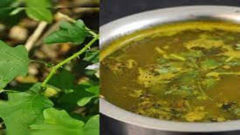 How to make Thuthuvalai Leaves Rasam in Tamil 