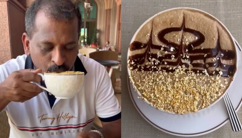 chef suresh pillai shares video of special coffee which includes 24 carat gold hyp