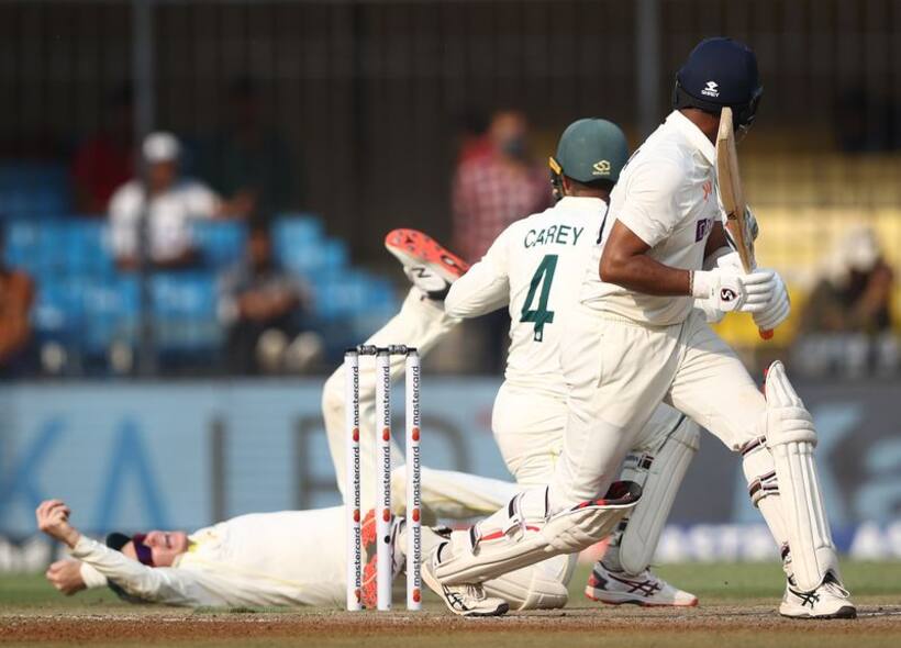 IND vs AUS 2022 23, 3rd Test: Smith's one handed catch to dismiss Pujara leaves Twitterati stunned   WATCH