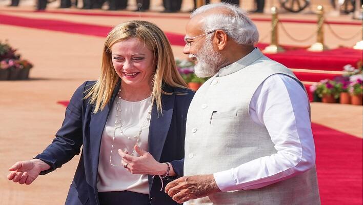 Narendra Modi Giorgia Meloni 