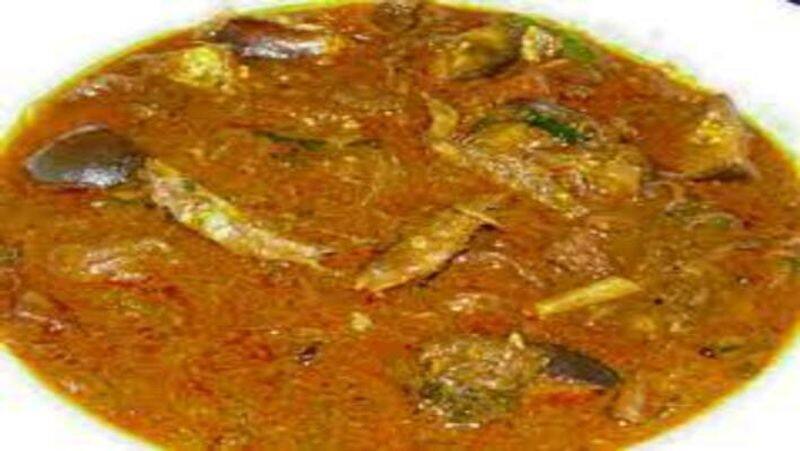 How to make Dry Fish Brinjal Gravy in Tamil