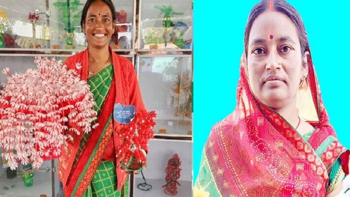 mujaffarpur news Babita to get  president award for turning plastic waste into decorative items 