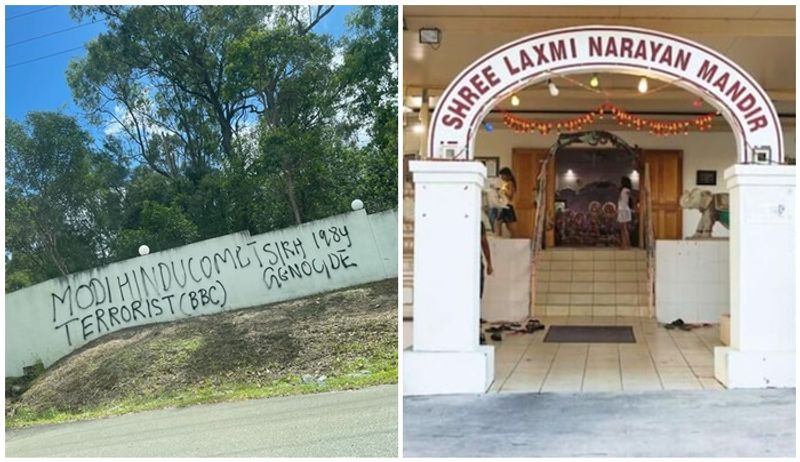 Hindu temple attacked again by Khalistan supporters  in Australia san