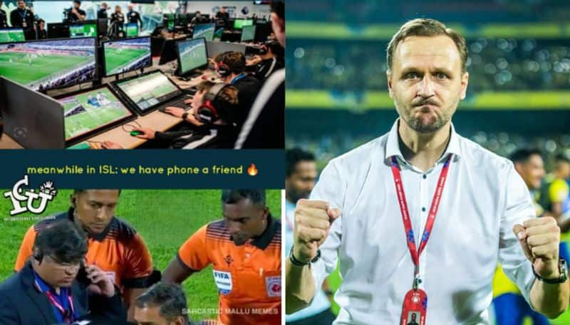 ISL 2022 23 Fans troll Indian referee system after Kerala Blasters vs Bengaluru FC knockout controversy jje  