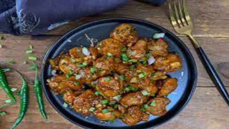 How to make Mushroom Manchurian in Tamil