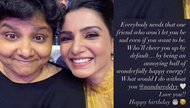 Samantha Emotional note on Nandini Reddy Birthday