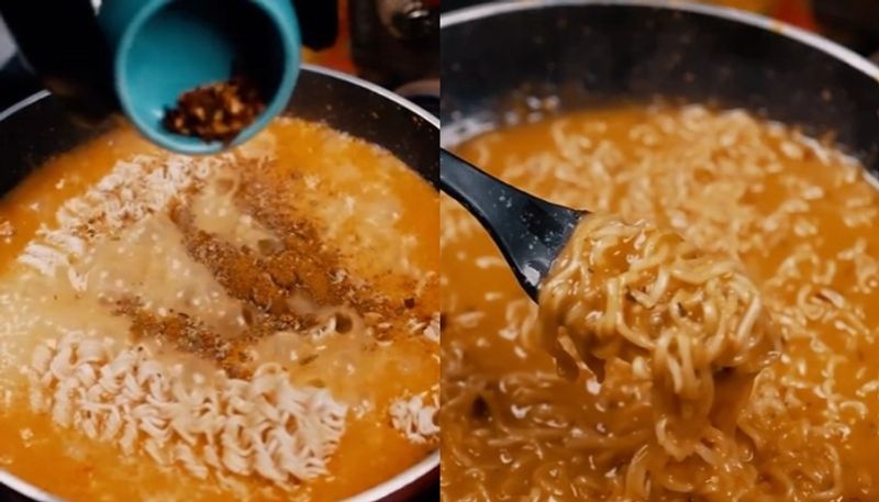 food video in which maggi prepares with puffcorn hyp