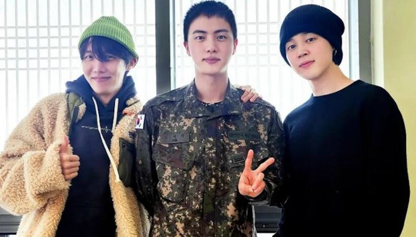 BTS Jin's first post after military enlistment as J Hope, Jimin visit him makes fans teary eyed