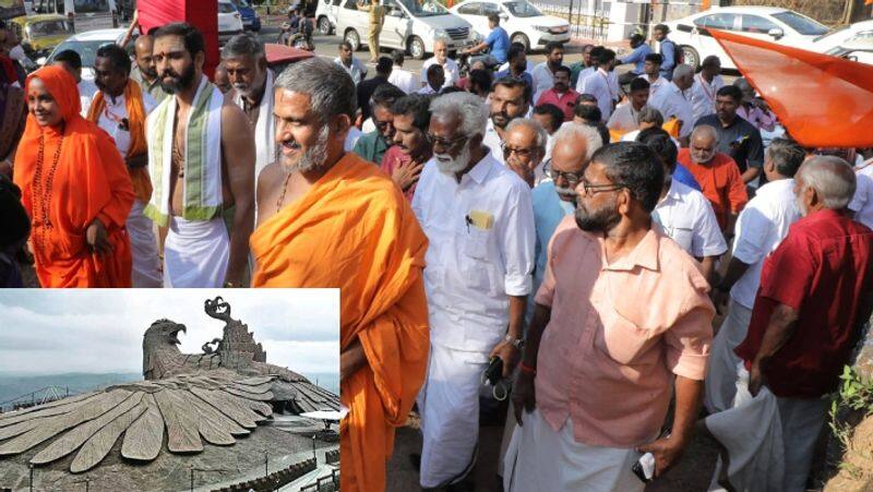 Construction of 1008 steps to Jatayu Rama Hill Pejawar Swamiji inaugurated works sat