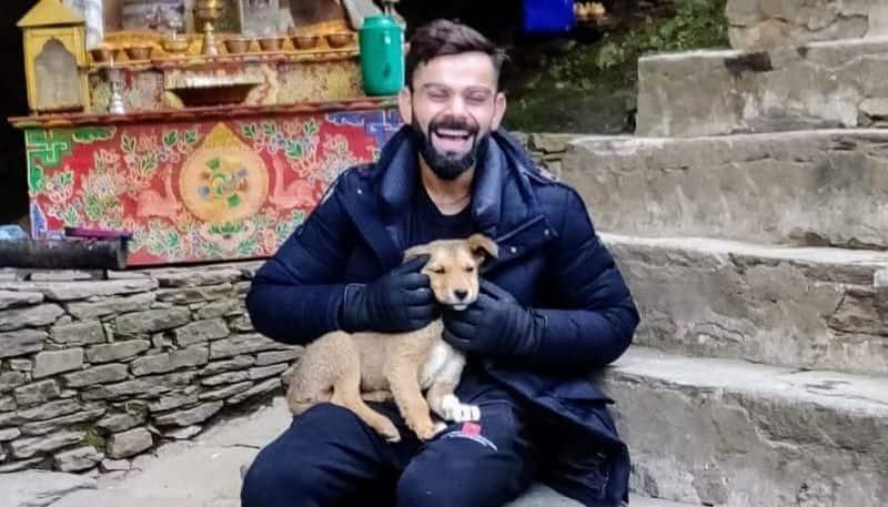 Virat Kohli meets a cute friend on his visit to Mahakaleshwar temple in Ujjain; check out-ayh