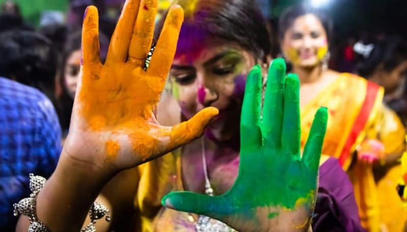 Holi Festival Celebrated at Hampi in Vijayanagara grg