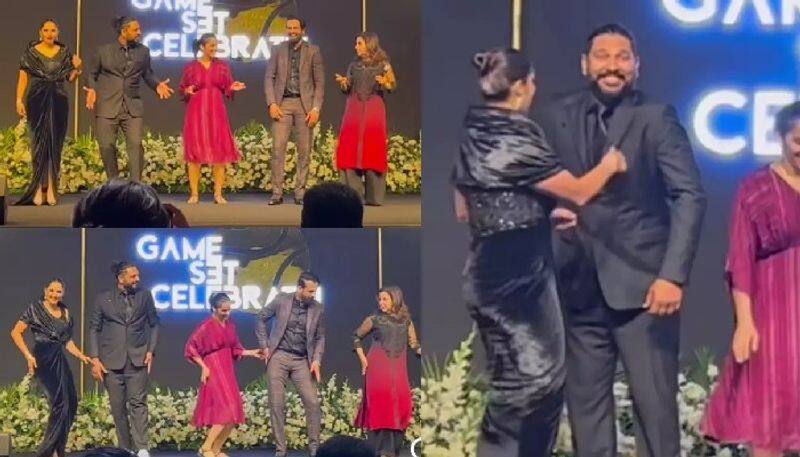 Farah Khan makes Sania Mirza Irfan Pathan Saina Nehwal dance on Oo Antava Yuvraj Singh reaction goes viral kvn