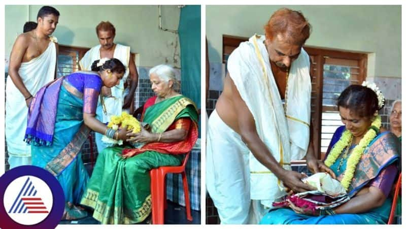 Karkala man celebrated Women's Day with mother and wife gow