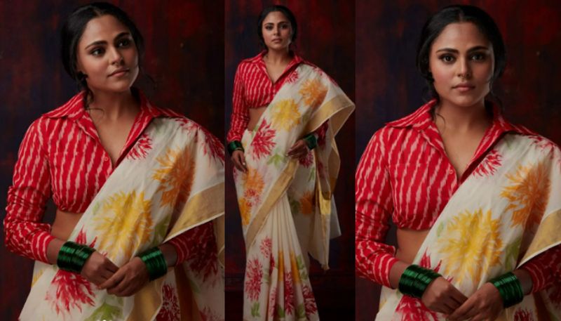 vincy aloshious saree photoshoot viral azn 