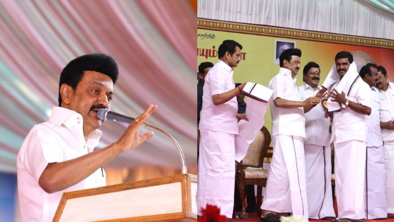 Cm mk stalin slams aiadmk and bjp  