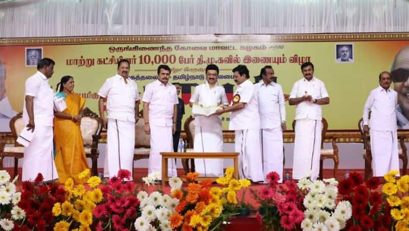 Cm mk stalin slams aiadmk and bjp  